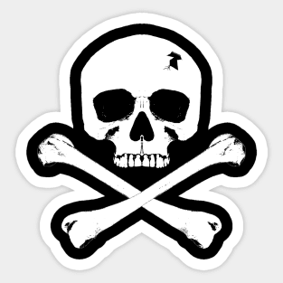 skull and crossbones flag Sticker